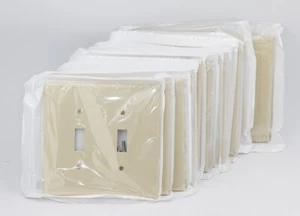 Leviton PJ2-I, 2-Gang Kippschalter Wandplatte, Elfenbein, (Stck 14) - Bild 1 von 1