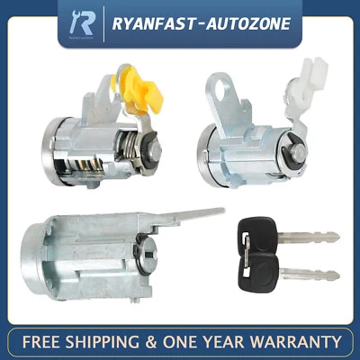 Interruptor de encendido y cilindro de bloqueo de puerta con la misma llave apta para Toyota Tacoma 1995-2003 Foto 1 de 4