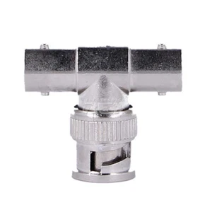 Conector Coaxial RF en T, Tipo BNC Macho a Doble BNC Hembra Coaxial, CCTV v624 - Imagen 1 de 4