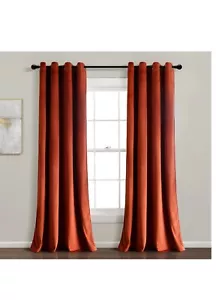 Lush Decor Prima Velvet Solid 100% Lined Blackout Grommet Window Curtain Panel - Picture 1 of 1