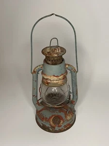 Linterna de queroseno vintage Dietz Little Wizard DIETZ NY EE. UU. azul envejecido gris - Imagen 1 de 8