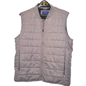 APT 9 Puffer Vest Mens Medium Gray Sleeveless Puffer Vest Full Zip - Picture 1 of 10