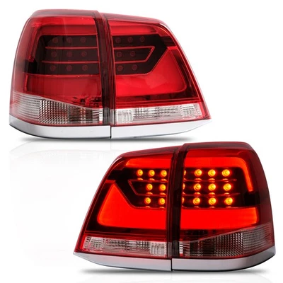 Luces traseras LED laterales izquierdo y derecho rojo lámpara transparente apta para Toyota LAND CRUISER 08-15 Foto 1 de 4