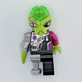 LEGO ac012 Alien Android &mdash; Brain Dome, Peg Leg, Mech Arm &mdash; 7066 Earth Defense HQ