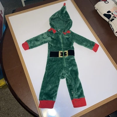 HB Infantil Unisex Talla 18 Meses Vacaciones Elfo Una Pieza Peluche Conjunto Usado Una Vez Foto 1 de 4