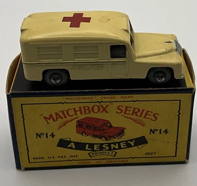 1961 Matchbox Lesney Daimler Ambulance (Lomas) #14-B With Original “C” Box - Image 1 of 4