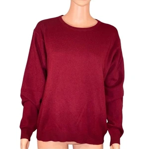 Maglione donna Jones Wear Sport 100% cashmere taglia XL bordeaux girocollo - Foto 1 di 5