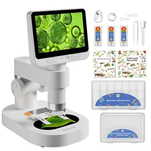 Digital Microscope 1600x, 4.0 Inch Portable Electronic Coin Microscope with 8... - Picture 1 of 7
