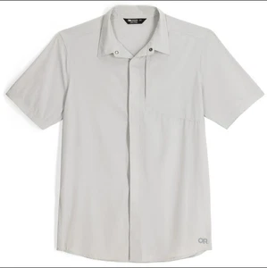 OUTDOOR RESEARCH Astroman Sun Camisa Guijarro UPF 30 Hombres S/S Talla L Naturaleza Peces NUEVO - Imagen 1 de 3