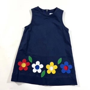 Florence Eiseman Blue Dress Flower Cutouts Size 3T - Picture 1 of 4