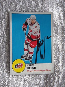 Carolina Hurricanes Jeremy Welsh Signed 12/13 O-Pee-Chee Retro Rookie Card Auto - Afbeelding 1 van 1