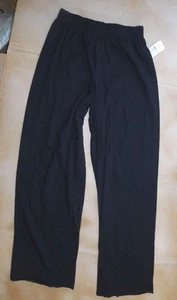 NWT Motion Wear 1065 Black Wide Leg Cotton/spandx Relaxed Fit Pants Small Adult - Picture 1 of 3