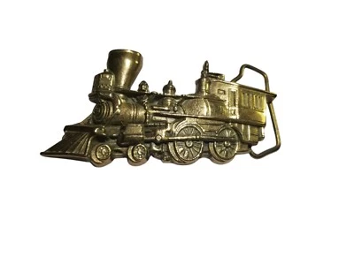 one Locomotive Train Belt Buckles 6101 BBB Baron Brass 1970s Real Road VTG - Image 1 of 4