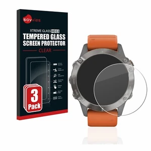Savvies für Garmin Fenix 6 Pro Glas Display Schutz 3x gehärtete Panzerfolie - Zdjęcie 1 z 8