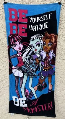 Toalla de playa Monster High Be Your Self única 28"x58" 2013 ver fotos Frankie Foto 1 de 4