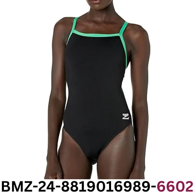 Traje de baño Speedo para mujer de una pieza resistencia + flyback colores lisos de equipo para adultos, 38 Foto 1 de 4