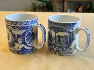 2 Mugs of The Spode Blue Room Collection - Montiverde & Academic - Great Cond. - Picture 1 of 18