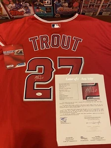 Mike Trout Signed Jersey Majestic Authentic Autograph Auto JSA COA LA Angels - Picture 1 of 8