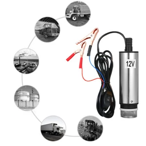 51mm DC 12V Submersible Pump Refueling W/ Fliter Screen Water Oil Fuel Transfer - Picture 1 of 12
