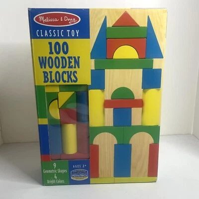 Conjunto de 100 blocos de construção Melissa & Doug NOVA CAIXA FECHADA - Imagem 1 de 4