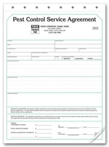 1000 Pest Control Contract - Service Agreement NEBS Deluxe No. 129 / 2 Part - Picture 1 of 1