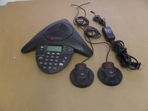 Polycom Sound Station 2W 2201-67800-160 mit 2 erweiterten Mikrofonen 2201-07155-005 - Bild 1 von 7