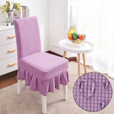 Plaid Stretch Dining Dining Chair Covers Slipcovers Thick with Chair Cover Skirt - Image 1 of 4