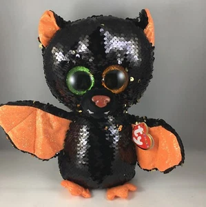 Ty Halloween Flippables OMEN Bat Beanie Boos Sequins Plush Toy (9" Medium) MWMTs - Bild 1 von 2