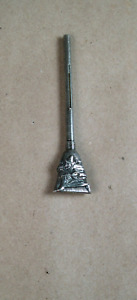 Unique Sterling Silver Lead Pencil WITCHES BROOM with Witch