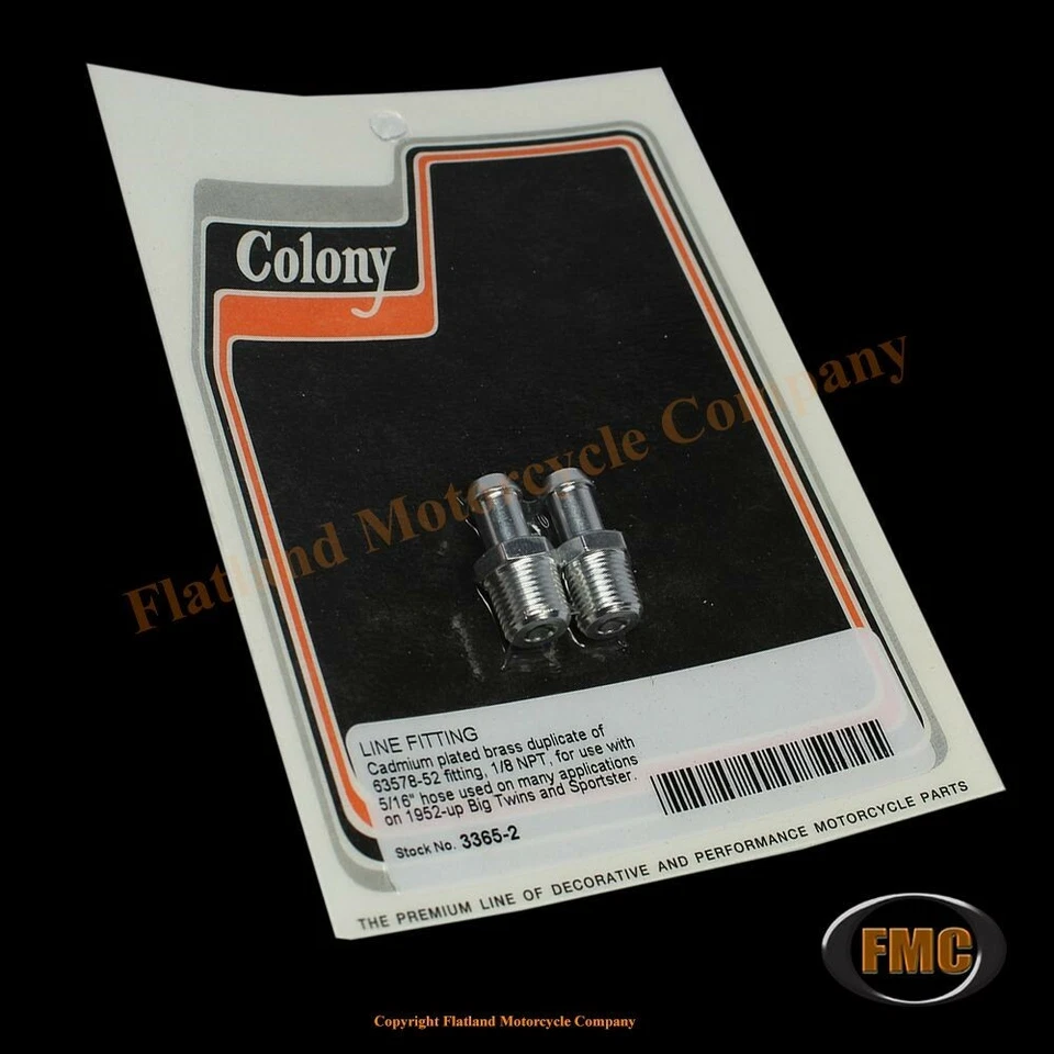 Colony 3365-2, Line Fitting Carb, P/N 63578-52, Cad Plated Brass Foto 1 de 1