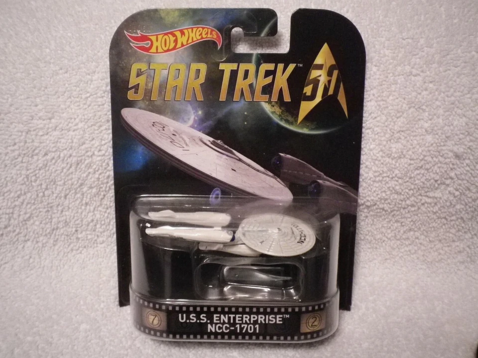 Star Trek USS Enterprise Ncc-1701 50th 2015 Hot Wheels Retro Entertainment