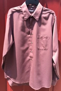 Men's Geoffrey Beene Pink Dress Shirt Long Sleeve 17 Neck 36/37 Sleeve - Picture 1 of 7