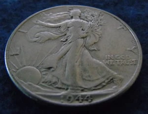 1944P 1944 P WALKING LIBERTY 90% SILBER HALF DOLLAR 50C Cent Fifty 1/2 vz? XF? - Bild 1 von 6