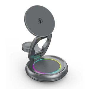 3 in 1 Magnetisches Wireless Charger, 15W Schnellladung, faltbar、sicherer Schutz - Bild 1 von 9