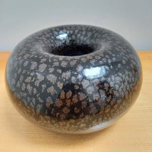 Horst Kerstan Kandern Studiokeramik kugelige Vase, Höhe 13 cm, Durchm. ca. 21 cm - Bild 1 von 4