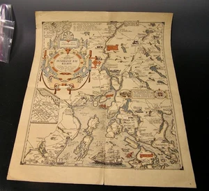 Vintage Original Philips Map of Penobscot Bay , Maine RARE - Picture 1 of 3