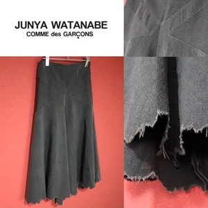 Junya Watanabe Comme Des Garcons Stitch Design Frayed Long Skirt - Picture 1 of 10