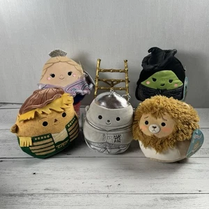 Squishmallows Lot of 5 Wicked Glinda Elphaba Scarecrow Tin Man Lion 7 Inch New - Picture 1 of 12