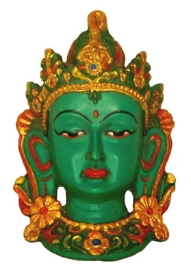 Tara Wall Hanging Figure Tibetan Deity Figurine Handmade Resin Statue S01371 - Image 1 of 4