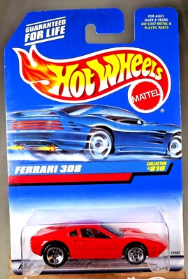 Ferrari 308 1997 Hot Wheels Mainline/Collector #816 rojo con ruedas cromadas de 5 radios Foto 1 de 4