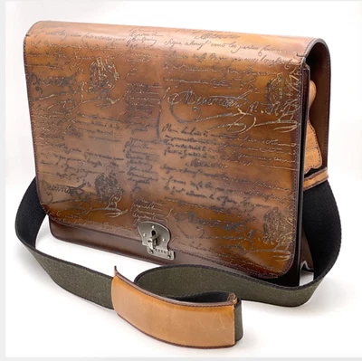 Кожаная сумка-мессенджер для каллиграфии Berluti Lancé Scritto - Изображение 1 из 4