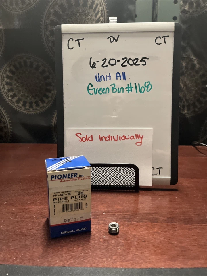 Plugue de tubulação PIONEER #PP-567 vendido individualmente - Imagem 1 de 1