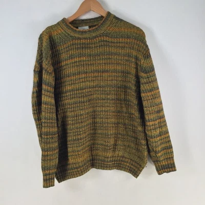 H&M mens knit sweater jumper size M multicolour striped long sleeve 122018 - Image 1 of 4