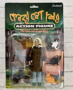 Figura de acción Crazy Cat Lady, accesorios incluye 6 gatos NUEVO sellado nuevo en caja - Imagen 1 de 4