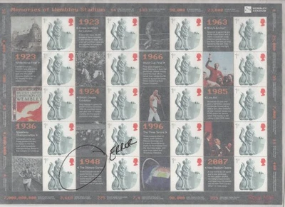 GREAT BRITAIN 2007 WEMBLY STADIUM FULL SHEET "EMILE" SPELLING ERROR MINT NH - Image 1 of 3