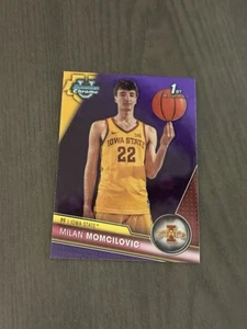 2023-24 Bowman U University Chrome Purple Refractor /399 #33 Milan Momcilovic RC - Bild 1 von 2