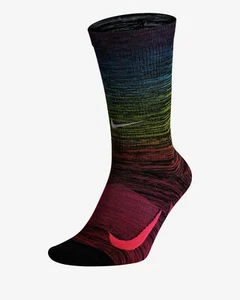 Men's Nike Elite Crew BETRUE Running Socks 4-5.5 Black Multicolor LGBTQ  - Picture 1 of 2