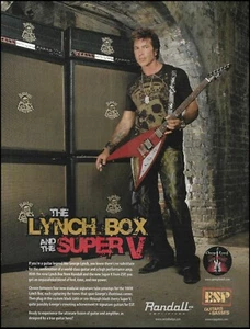 George Lynch Mob Randall Box Amps ESP Super V guitar ad 8 x 11 advertisement - Picture 1 of 3