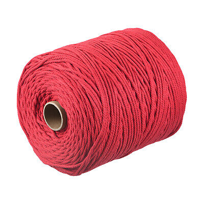 Macrame Cord Red 547 Yard 0.16-in Dia Cotton Rope Braided String • 44.90€