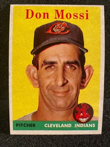 1958 TOPPS BASEBALL #35 - DON MOSSI - CLEVELAND INDIANS - EXC -NMT
